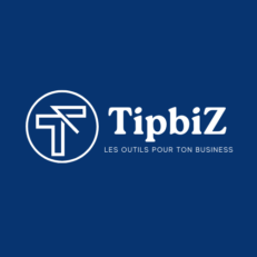 Logo Tipbiz sur fond bleu